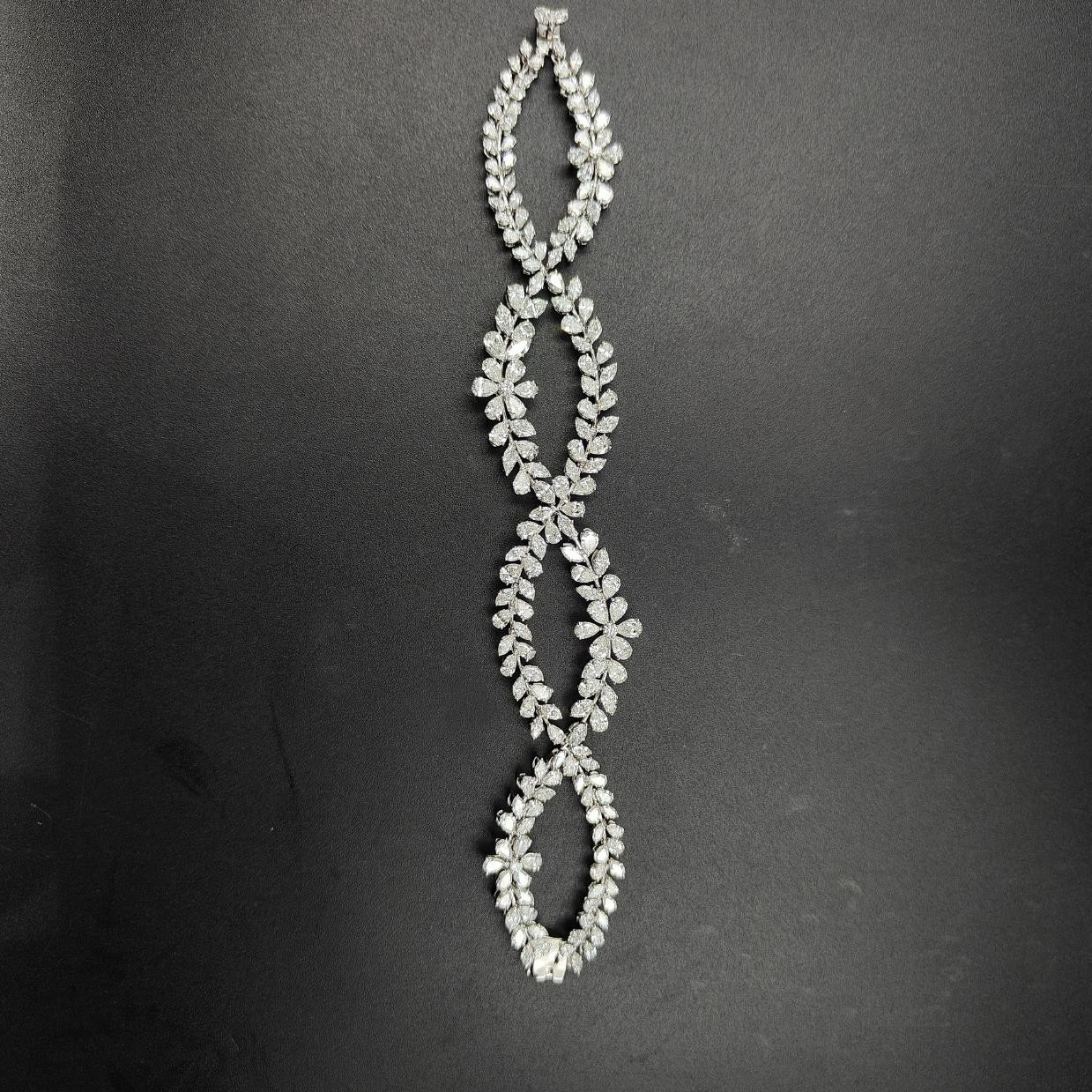 Coralie Diamond Bracelet — 14K white gold bracelet by Nyce Designz