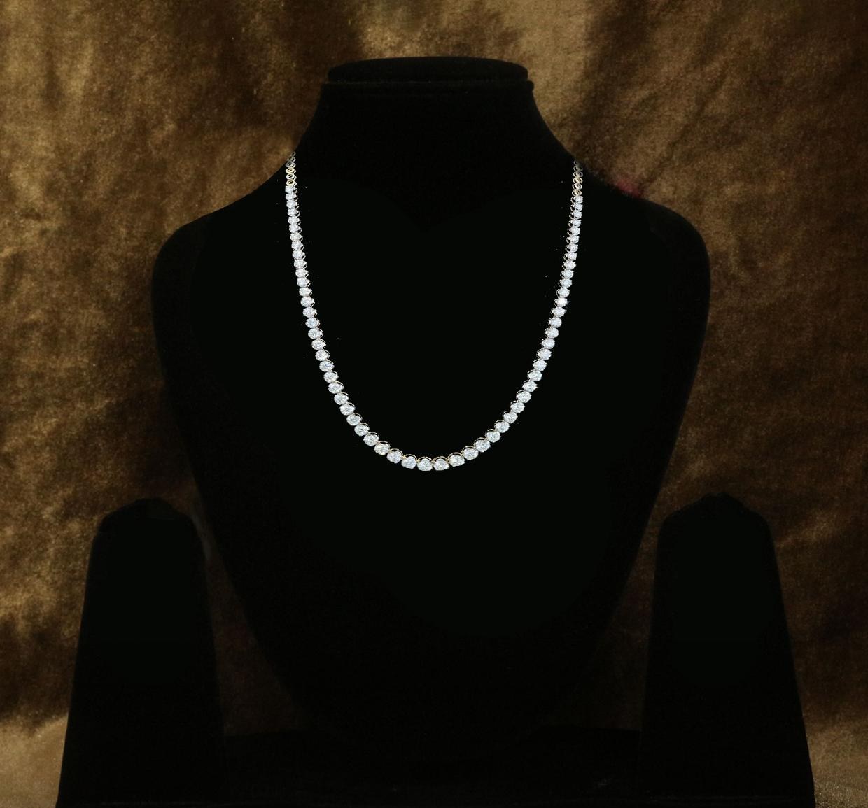 Giselle Bridal Necklace Set — 18K white gold necklace set by Nyce Designz