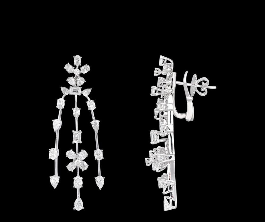 Cordelia Diamond Earrings — 18K white gold earrings by Nyce Designz