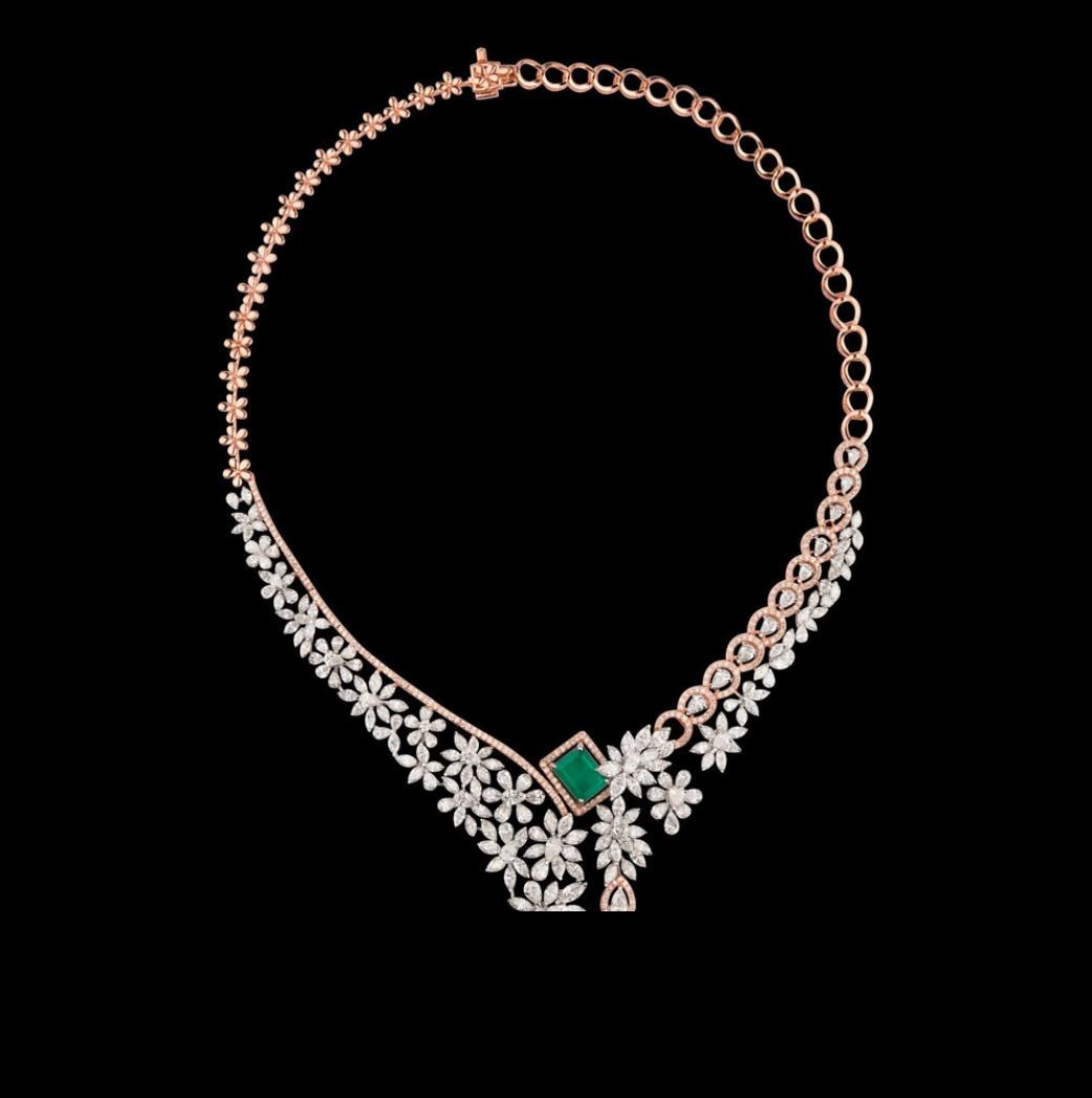 Quintessa Atelier Diamond Necklace — 18K rose gold necklace by Nyce Designz