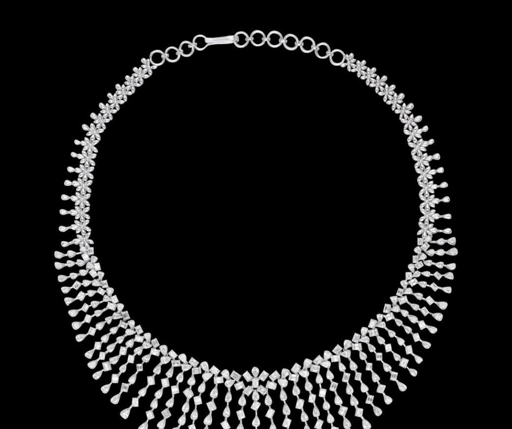 Fleurette Atelier Diamond Necklace — 18K white gold necklace by Nyce Designz