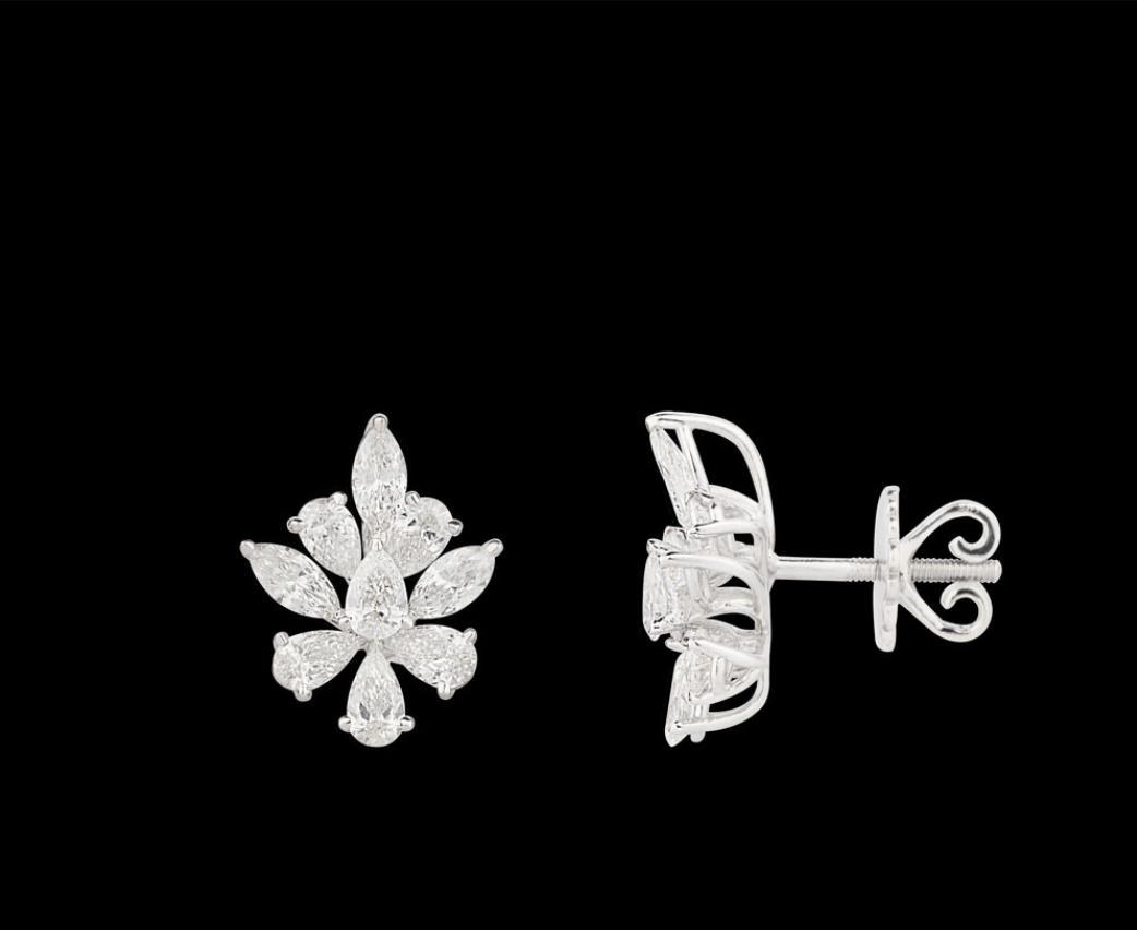 Rosalind Diamond Earrings — 18K white gold earrings by Nyce Designz