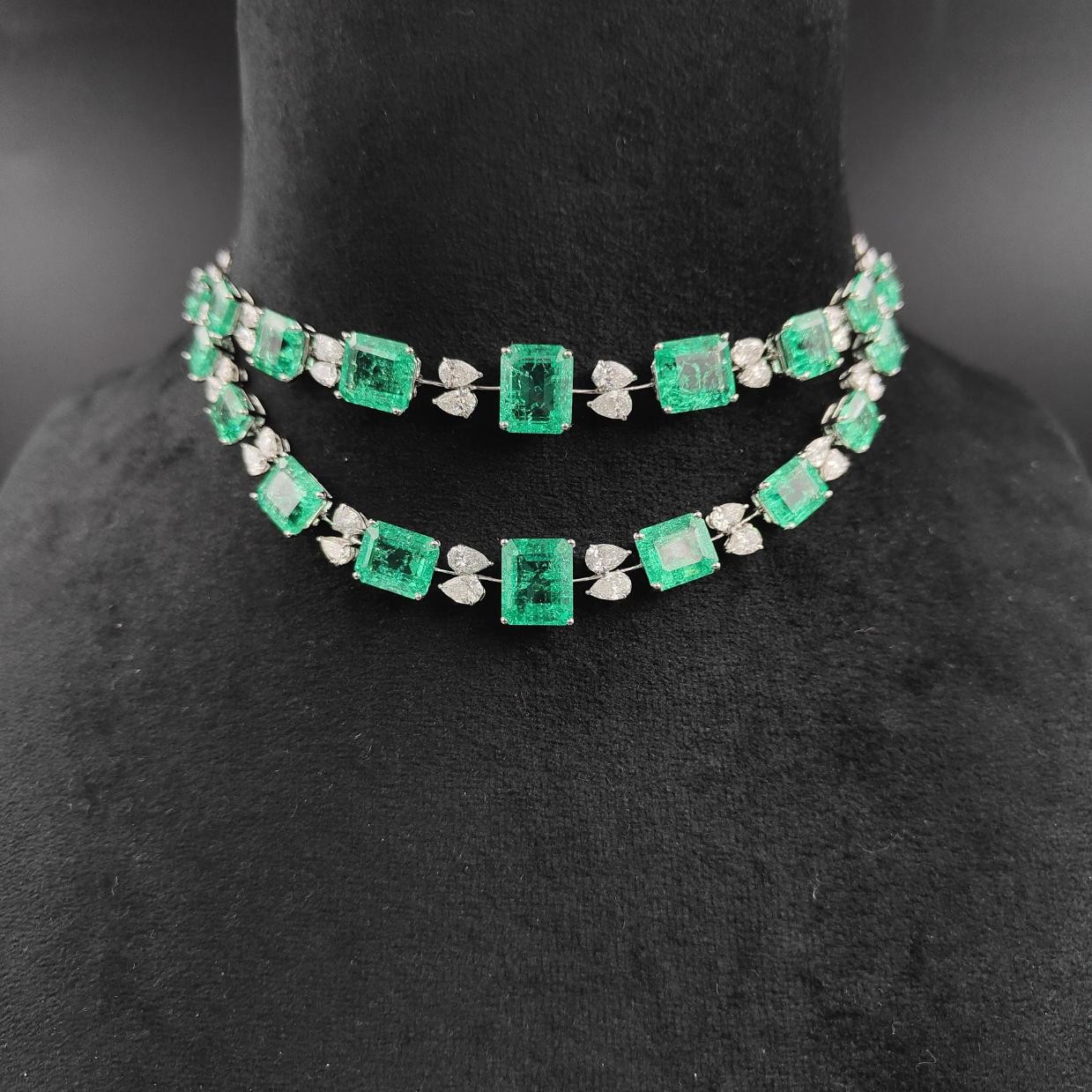 Margaux Emerald Bracelet — 14K white gold bracelet by Nyce Designz