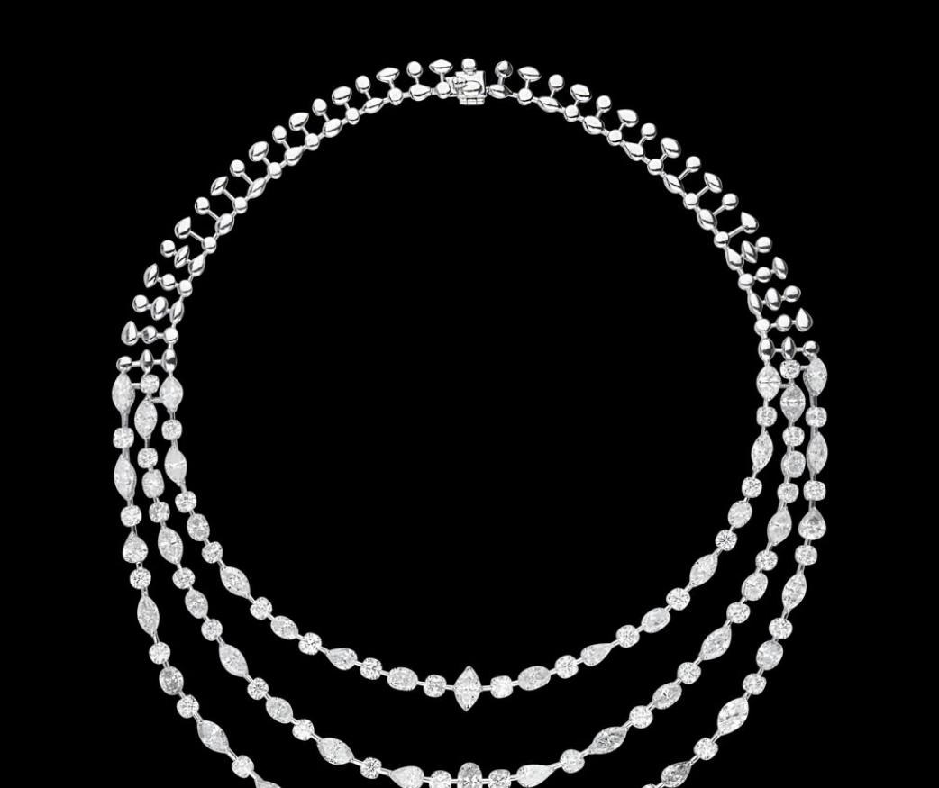 Yasmine Diamond Necklace — 18K white gold necklace by Nyce Designz