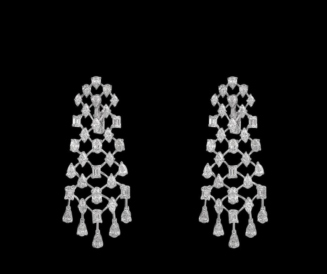 Alcyone Diamond Earrings — 18K white gold earrings by Nyce Designz