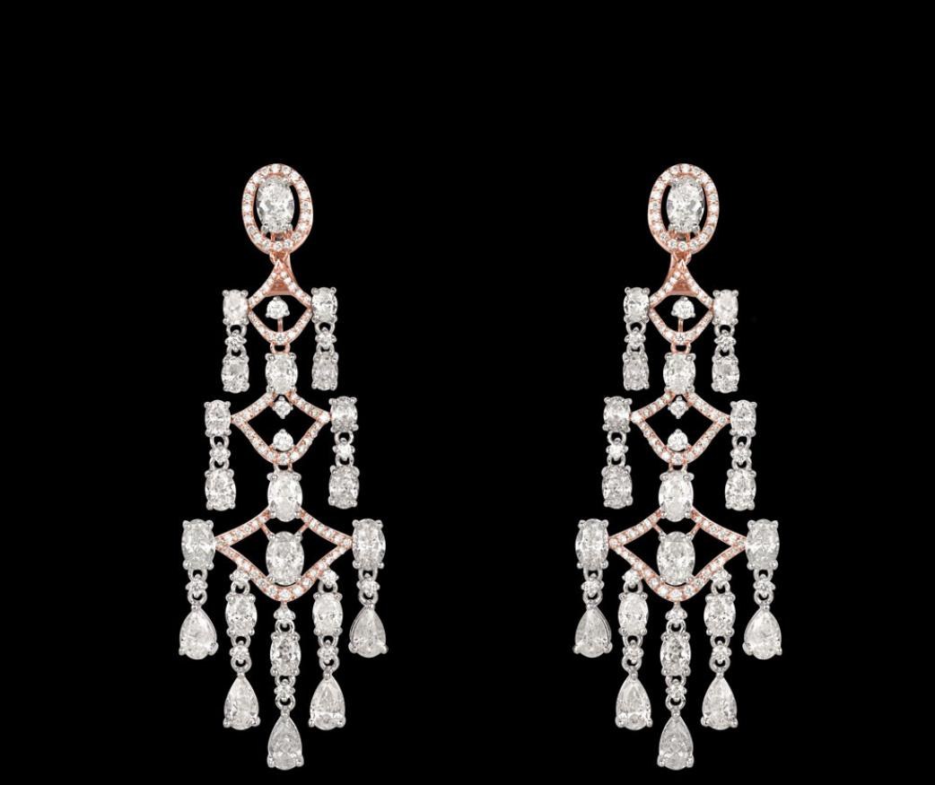 Adelaide Diamond Earrings — 18K white gold earrings by Nyce Designz