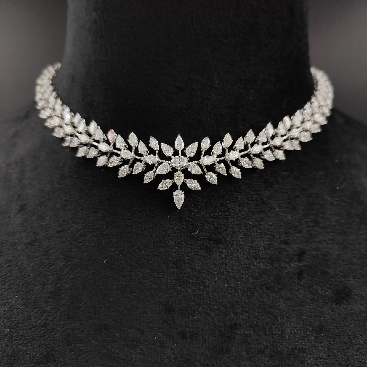 Beatrix Diamond Necklace — 14K white gold necklace by Nyce Designz