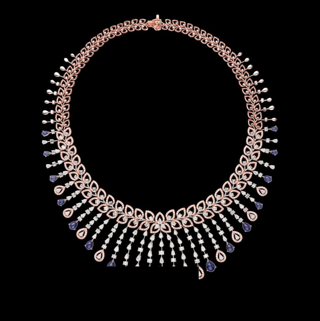 Delia Atelier Diamond Necklace — 18K rose gold necklace by Nyce Designz
