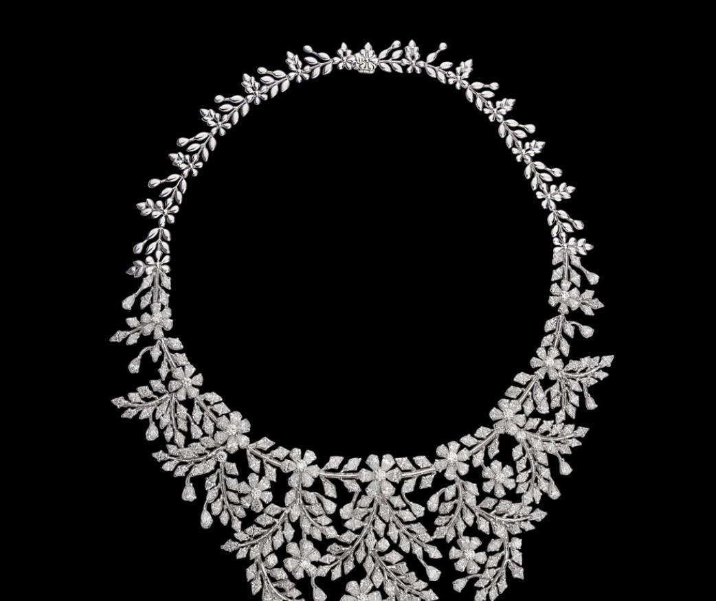 Belisse Diamond Necklace — 18K white gold necklace by Nyce Designz