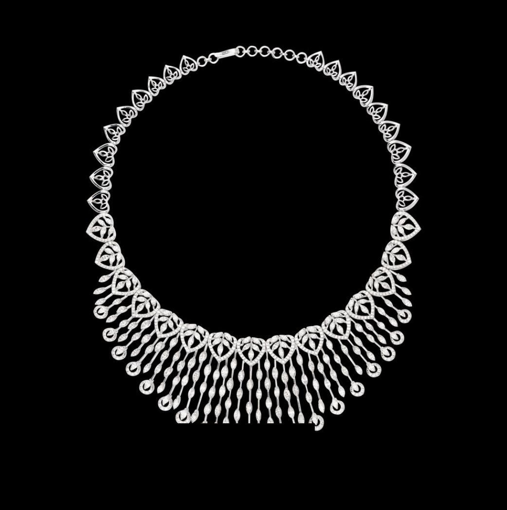 Sylvine Atelier Diamond Necklace — 18K white gold necklace by Nyce Designz