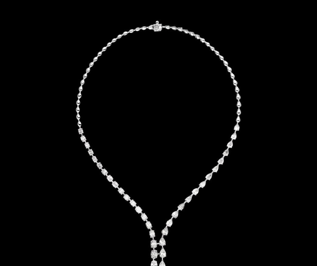 Iolanthe Diamond Necklace — 18K white gold necklace by Nyce Designz
