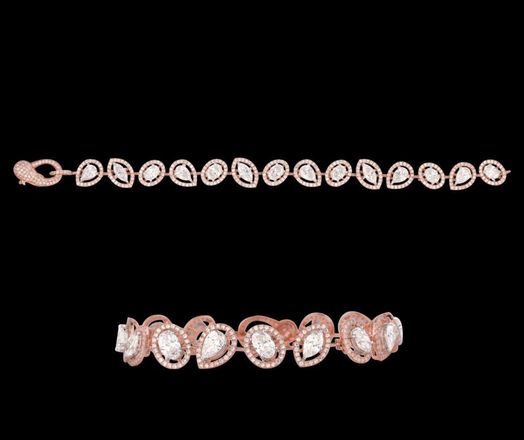 Xanthe Diamond Bracelet — 18K two-tone gold (rose & white) bracelet by Nyce Designz