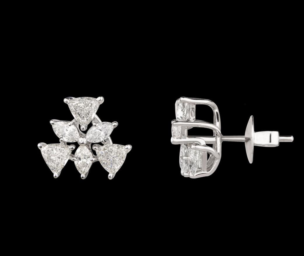 Bianca Diamond Earrings — 18K white gold earrings by Nyce Designz
