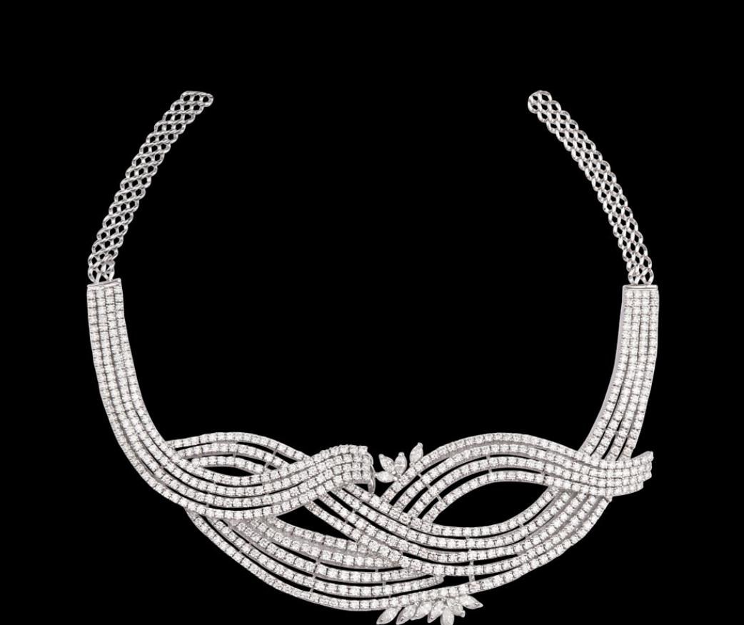 Calista Diamond Necklace — 18K white gold necklace by Nyce Designz