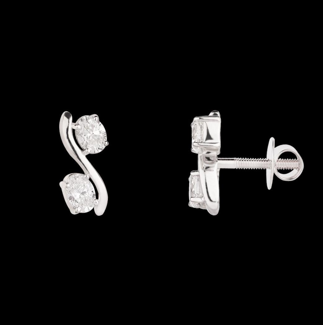 Anouk Diamond Earrings — 18K white gold earrings by Nyce Designz