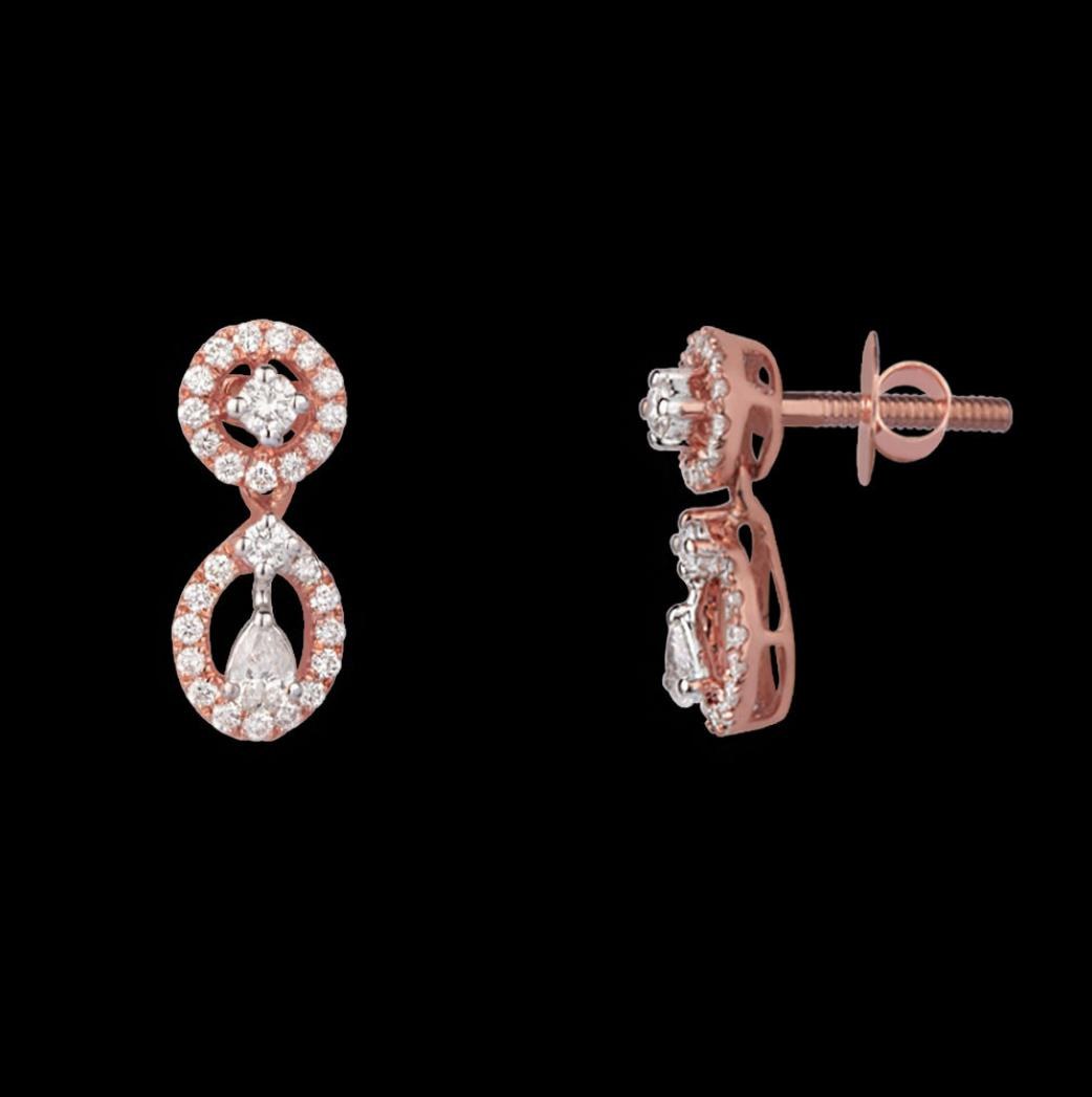 Ulrique Diamond Earrings — 18K rose gold earrings by Nyce Designz