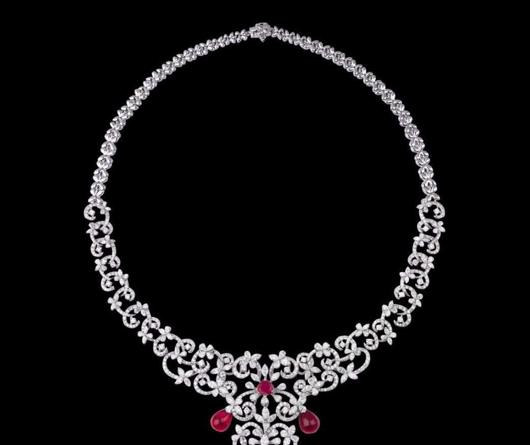 Fiora Diamond Necklace — 18K white gold necklace by Nyce Designz