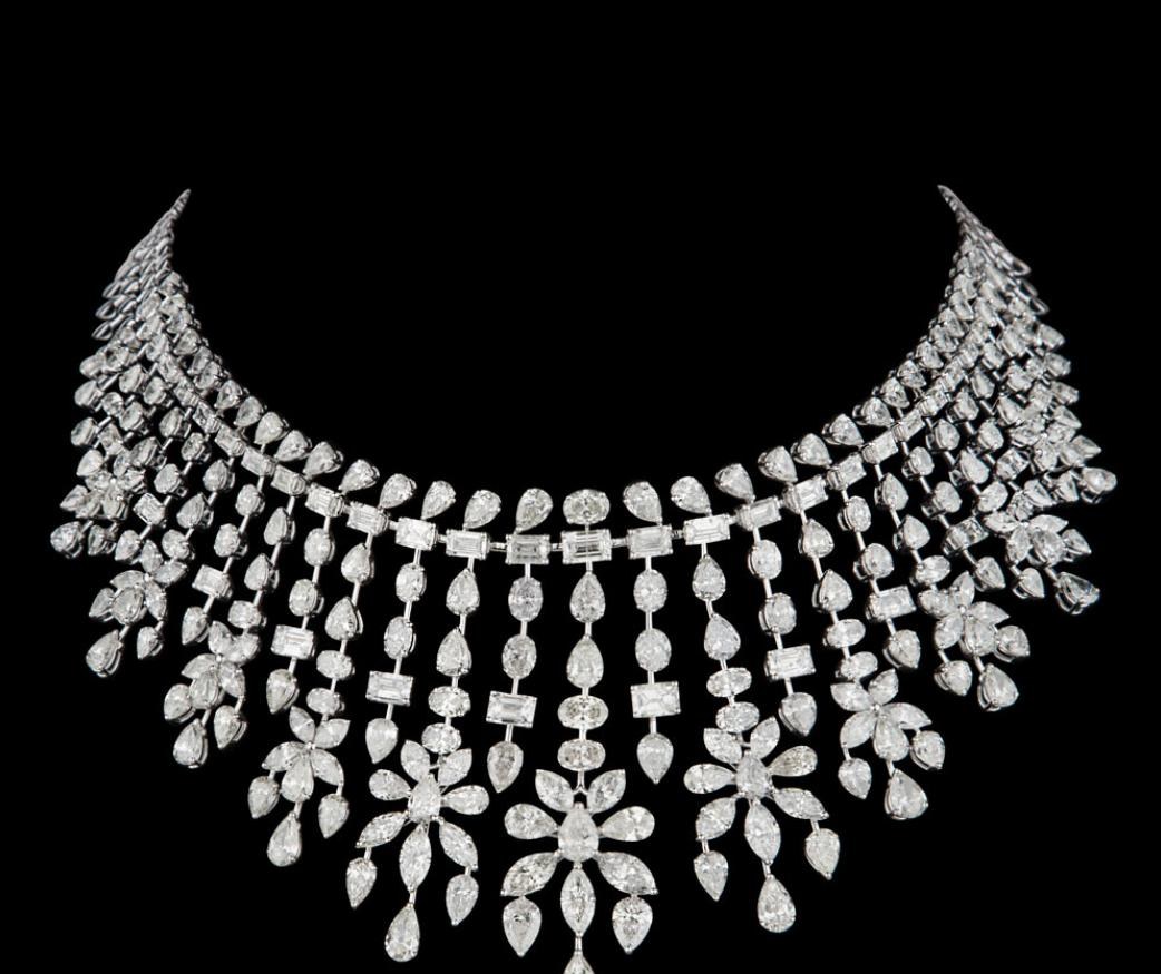 Cordelia Diamond Necklace — 18K white gold necklace by Nyce Designz