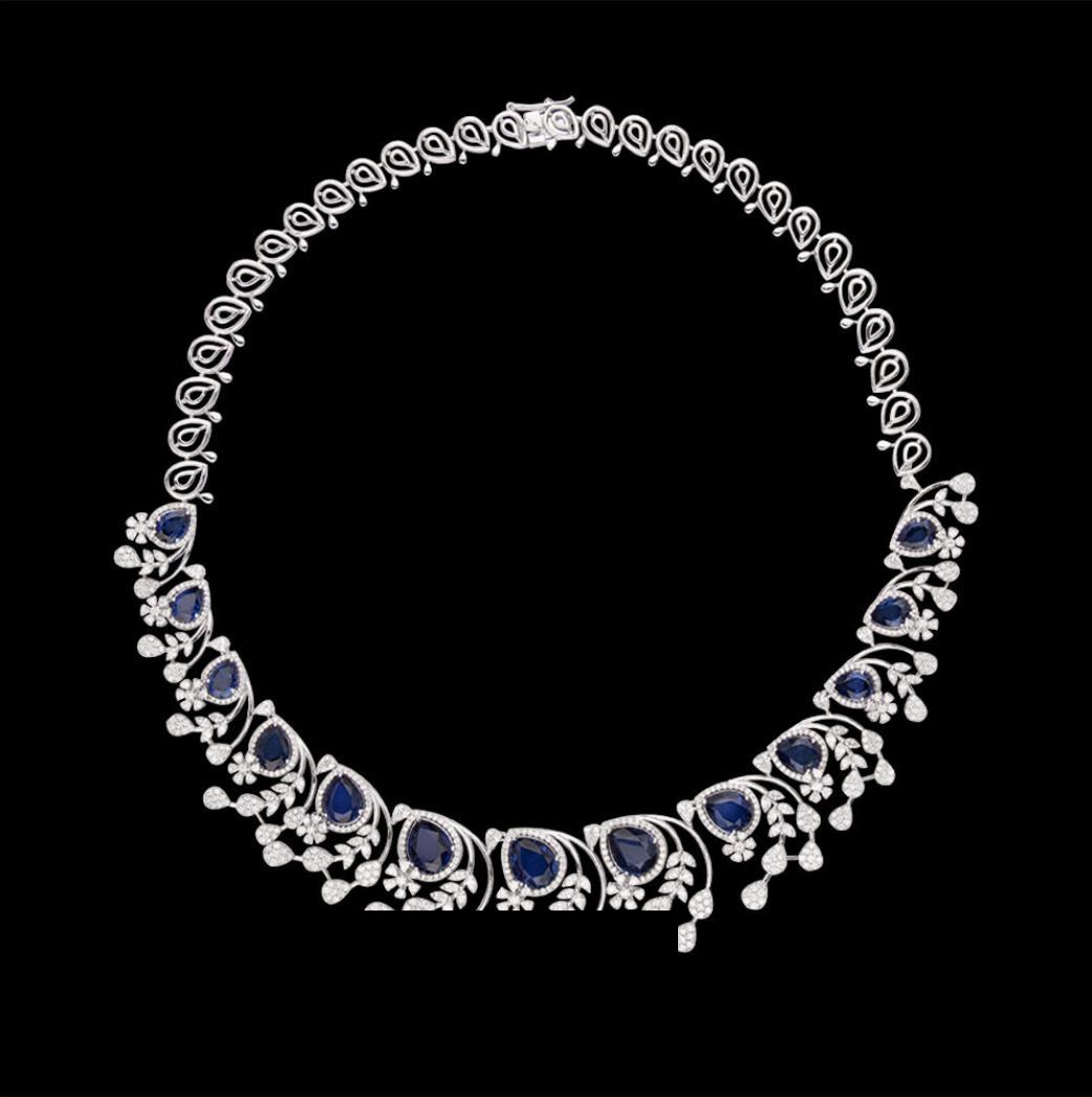 Ysandre Atelier Diamond Necklace — 18K white gold necklace by Nyce Designz
