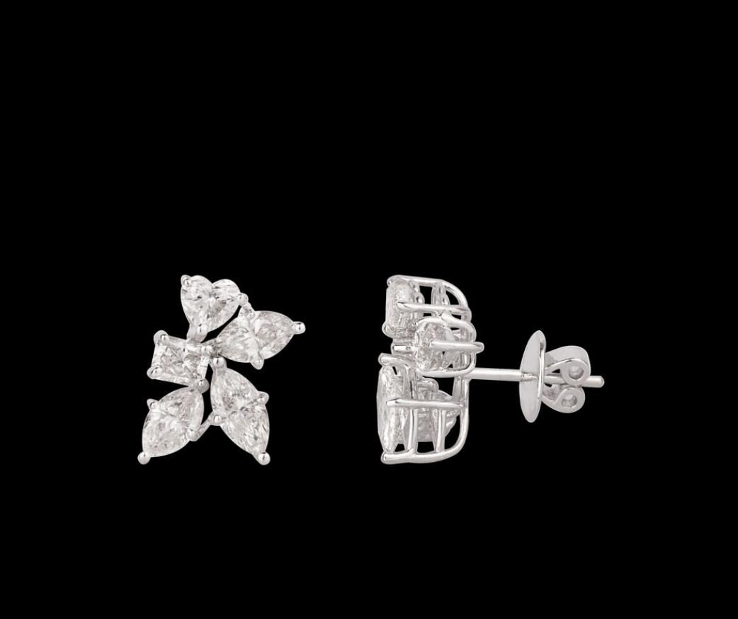 Ysabel Diamond Earrings — 18K white gold earrings by Nyce Designz