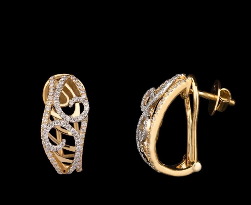 Idalia Diamond Earrings — 18K yellow gold earrings by Nyce Designz