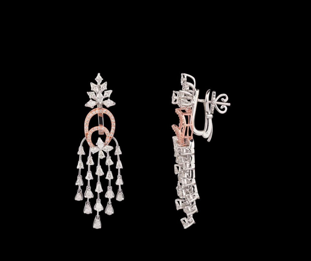Margaux Diamond Earrings — 18K white gold earrings by Nyce Designz