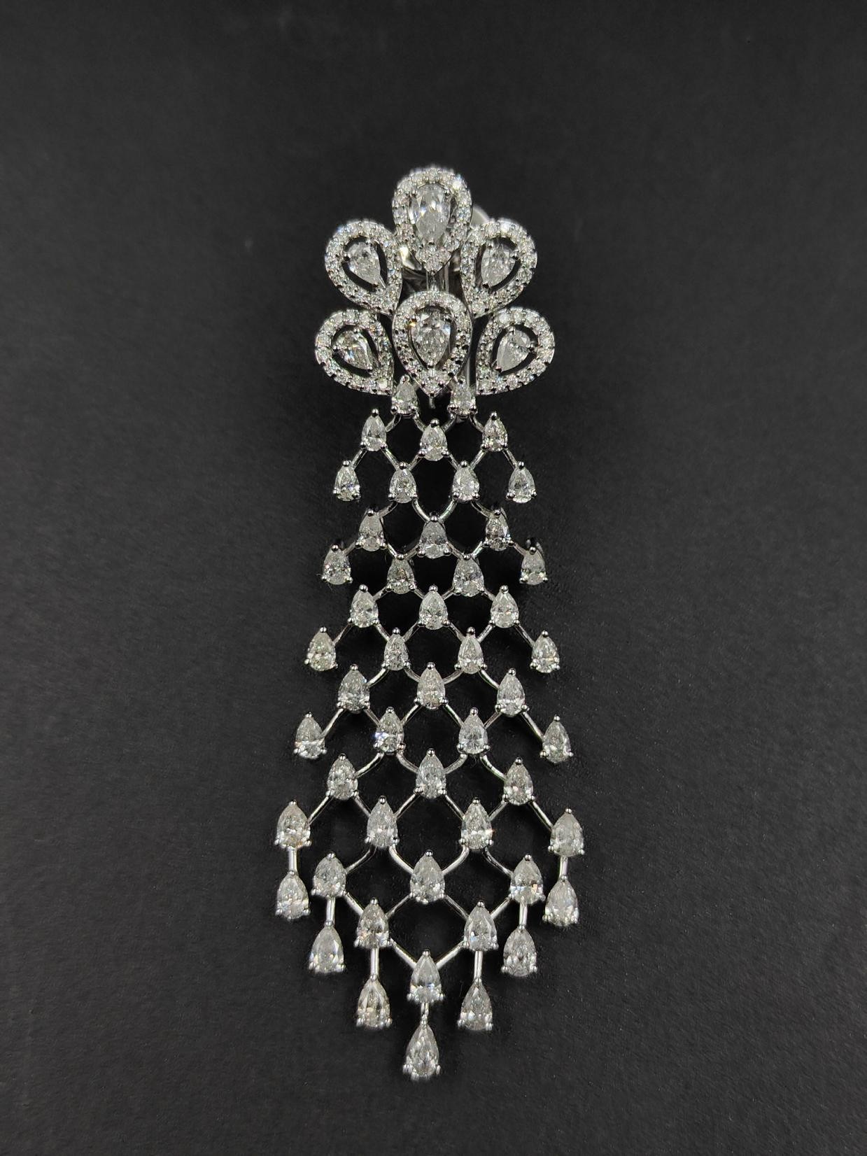Eulalie Diamond Earrings — 14K white gold earrings by Nyce Designz