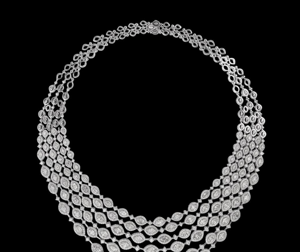 Sabine Diamond Necklace — 18K white gold necklace by Nyce Designz