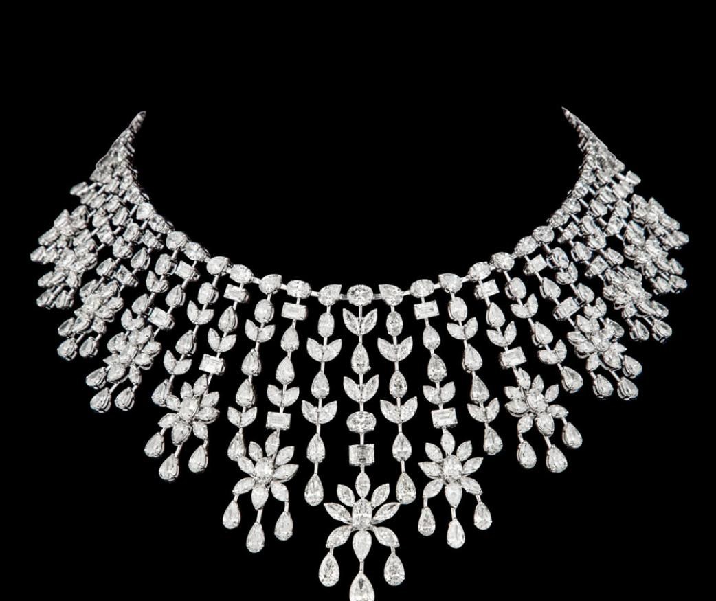 Melisande Diamond Necklace — 18K white gold necklace by Nyce Designz
