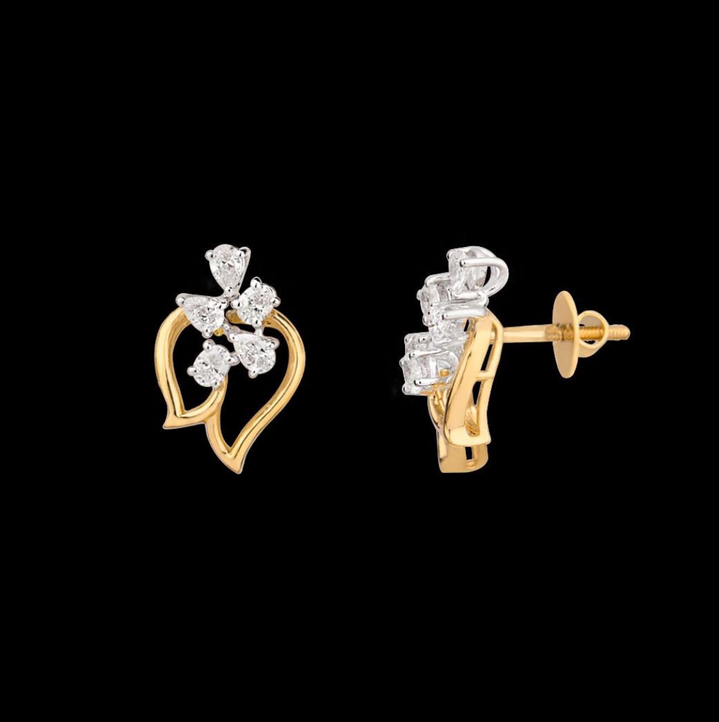 Divine Diamond Earrings — 18K rose gold earrings by Nyce Designz