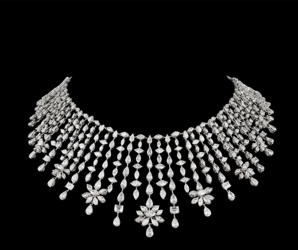 Perrine Diamond Necklace — 18K white gold necklace by Nyce Designz