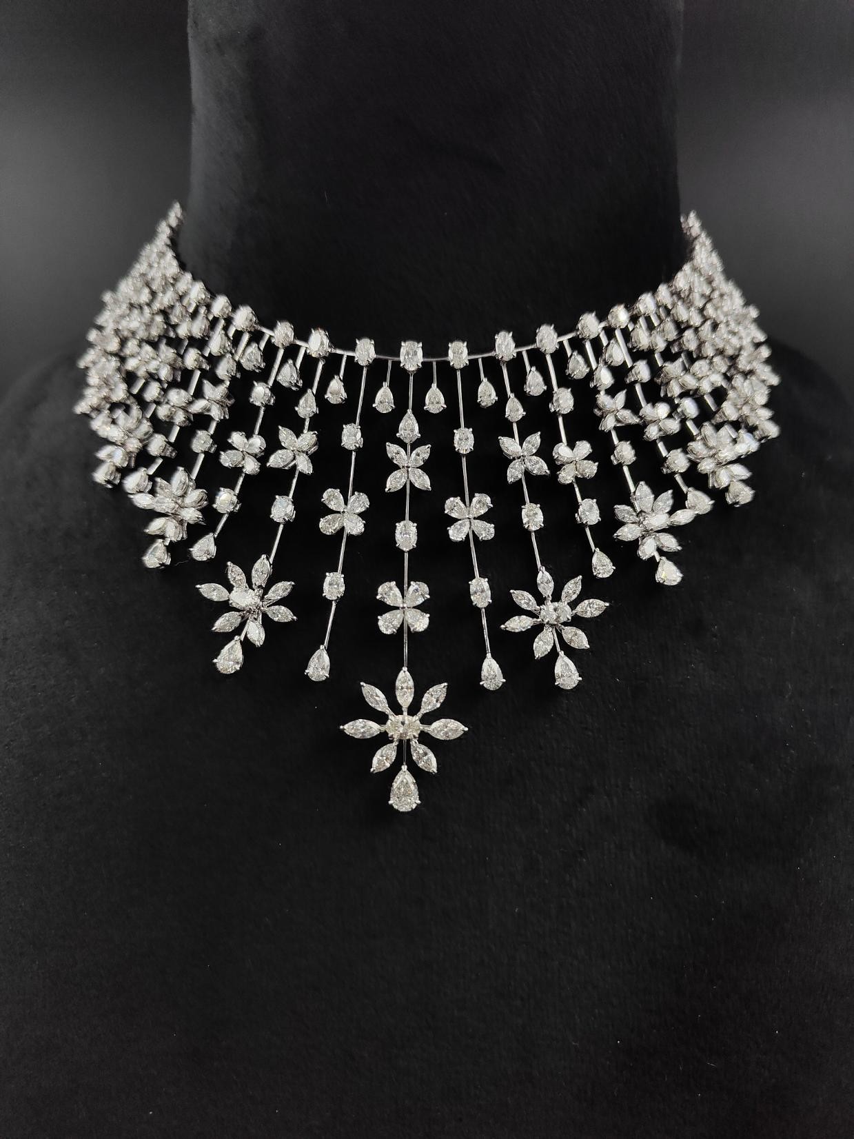 Duchesse Diamond Necklace — 14K white gold necklace by Nyce Designz