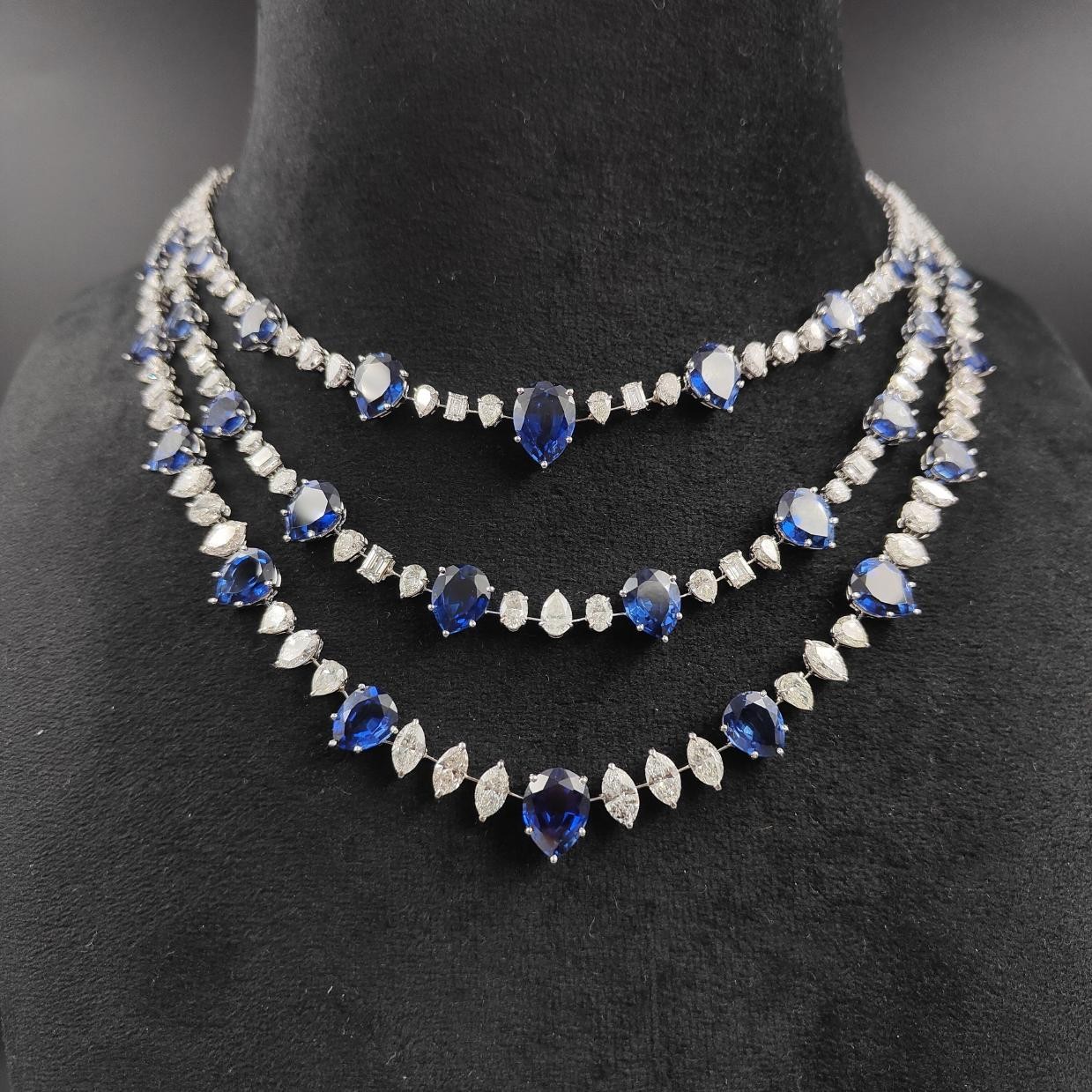 Vivienne Diamond Necklace — 18K white gold necklace by Nyce Designz