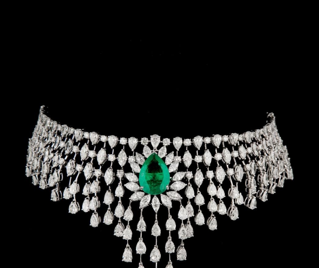 Amarante Diamond Necklace — 18K white gold necklace by Nyce Designz
