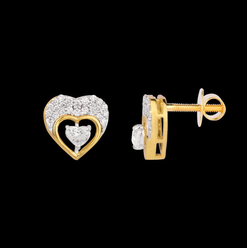 Grazia Diamond Earrings — 18K yellow gold earrings by Nyce Designz