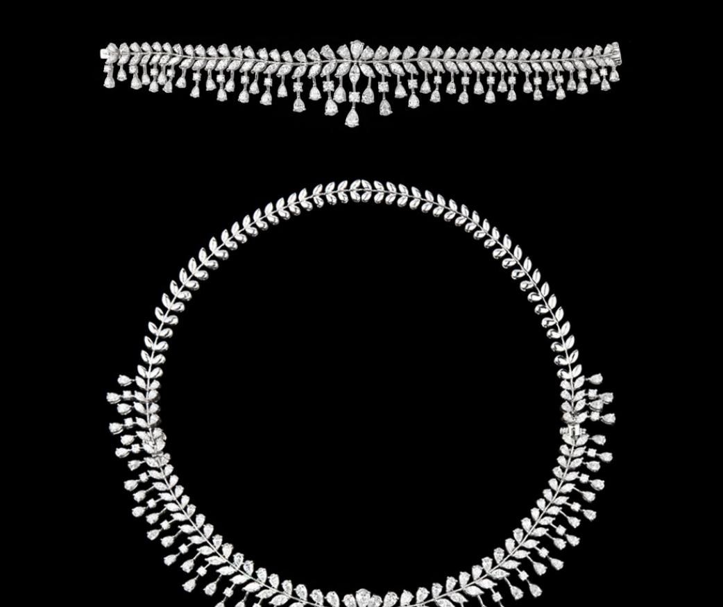 Emeline Diamond Necklace — 18K white gold necklace by Nyce Designz