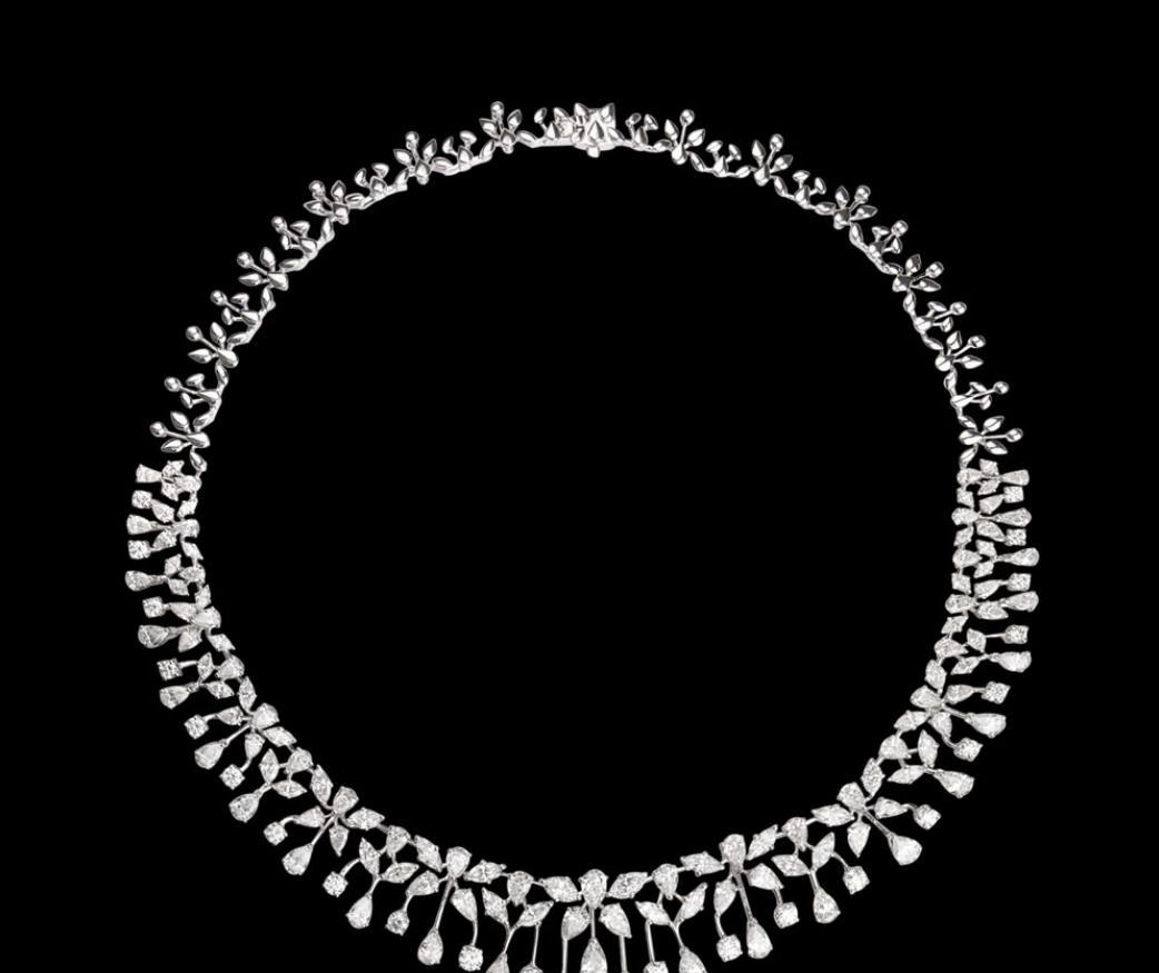 Ysabel Diamond Necklace — 18K white gold necklace by Nyce Designz
