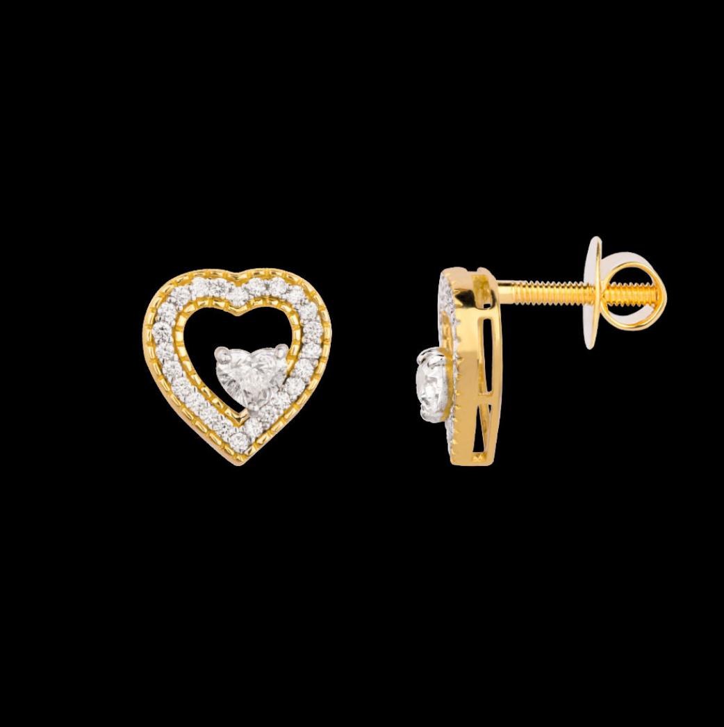 Kalista Diamond Earrings — 18K yellow gold earrings by Nyce Designz