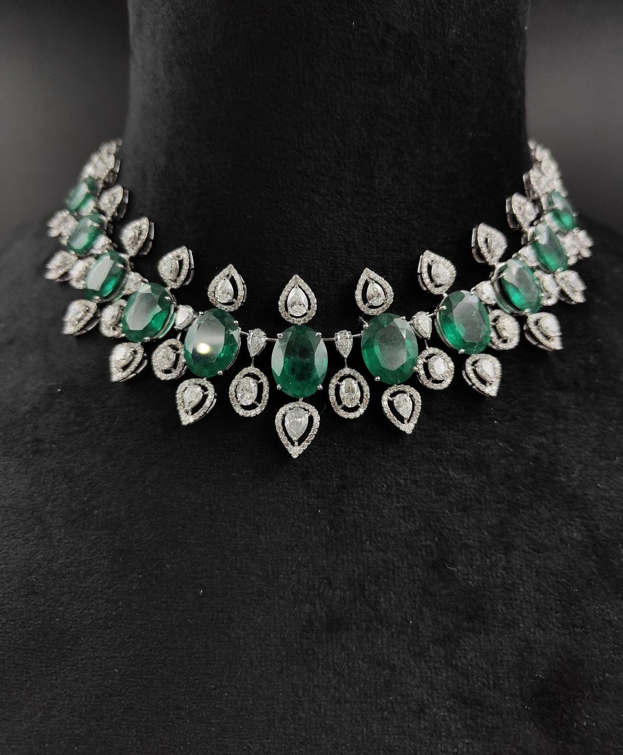 Blanchette Diamond Necklace — 14K white gold necklace by Nyce Designz