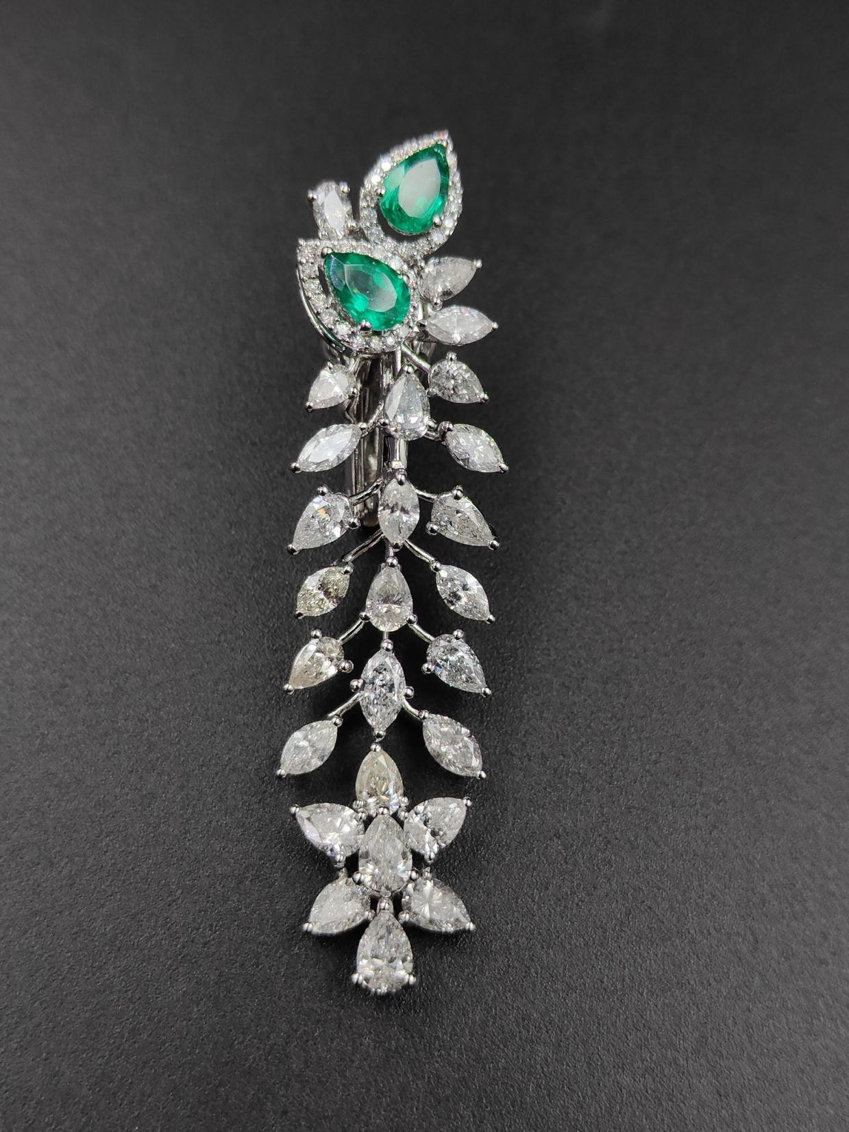 Iris Diamond Earrings — 18K white gold earrings by Nyce Designz