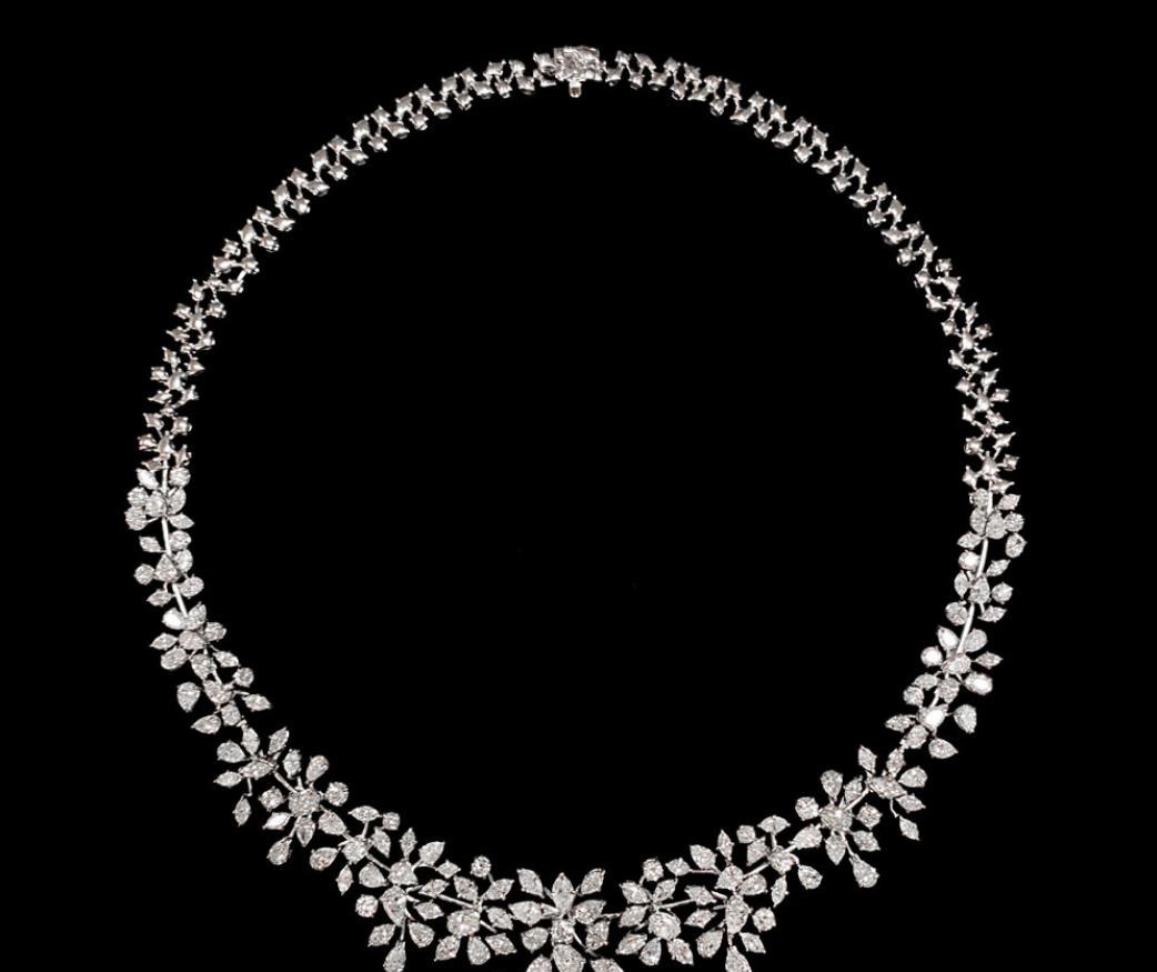 Ursule Diamond Necklace — 18K white gold necklace by Nyce Designz