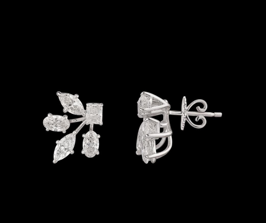 Reverie Diamond Earrings — 18K white gold earrings by Nyce Designz