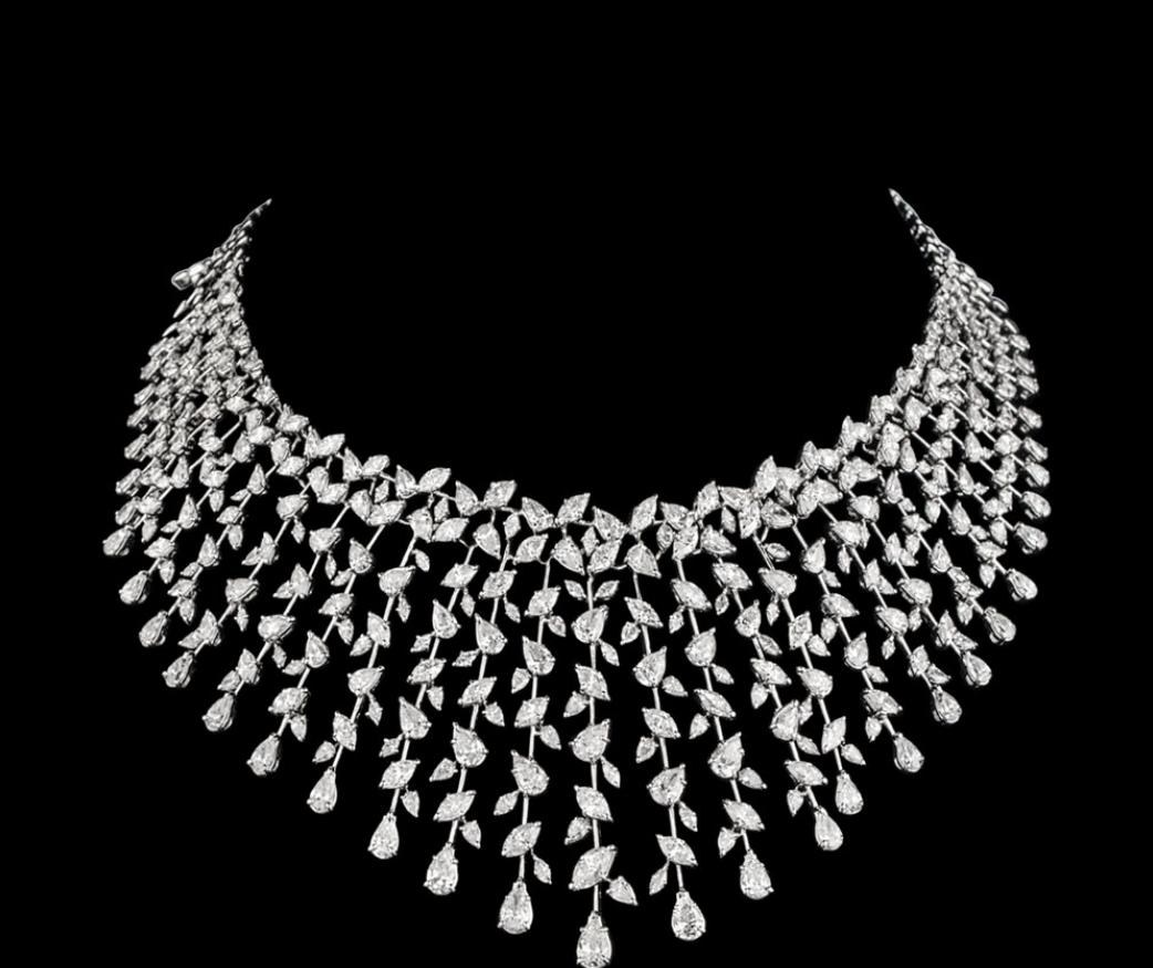 Valentine Diamond Necklace — 18K white gold necklace by Nyce Designz