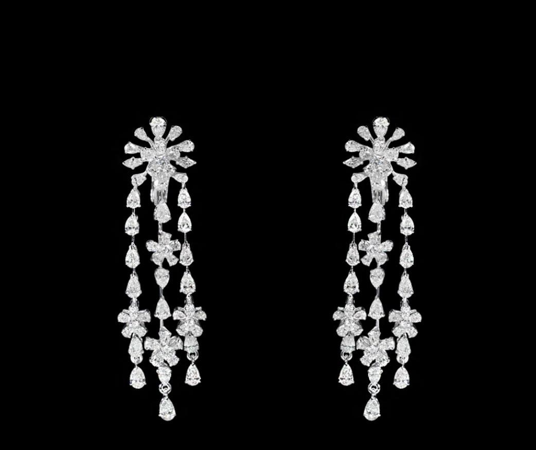 Cassiane Diamond Earrings — 18K white gold earrings by Nyce Designz