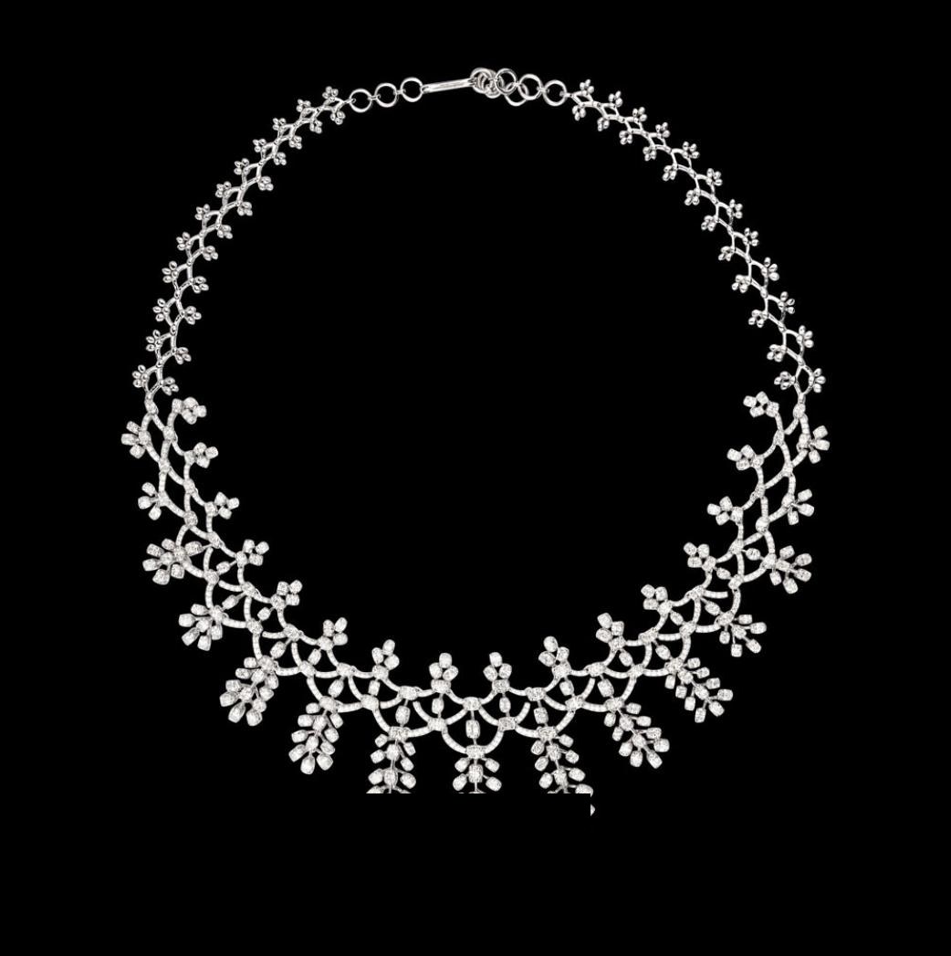 Wisteria Atelier Diamond Necklace — 18K white gold necklace by Nyce Designz