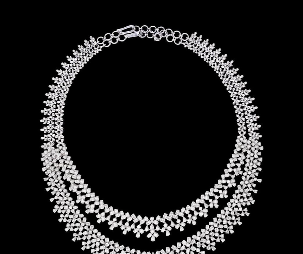 Noelle Atelier Diamond Necklace — 18K white gold necklace by Nyce Designz