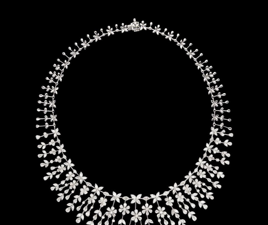 Zoraide Diamond Necklace — 18K white gold necklace by Nyce Designz