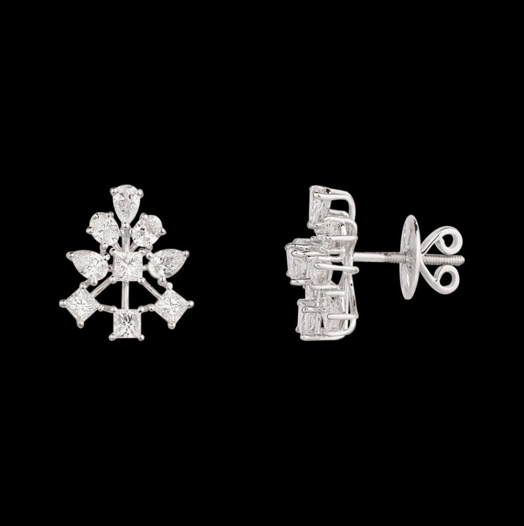 Giovanna Diamond Earrings — 18K white gold earrings by Nyce Designz