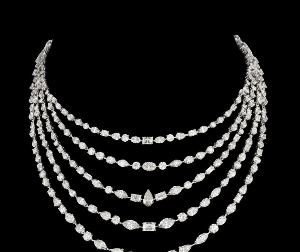 Divine Diamond Necklace — 18K white gold necklace by Nyce Designz