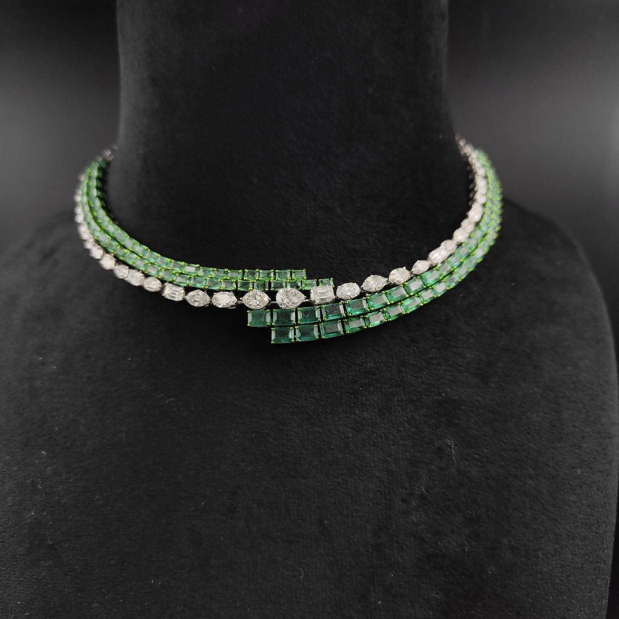 Ganesa Diamond Necklace — 14K white gold necklace by Nyce Designz